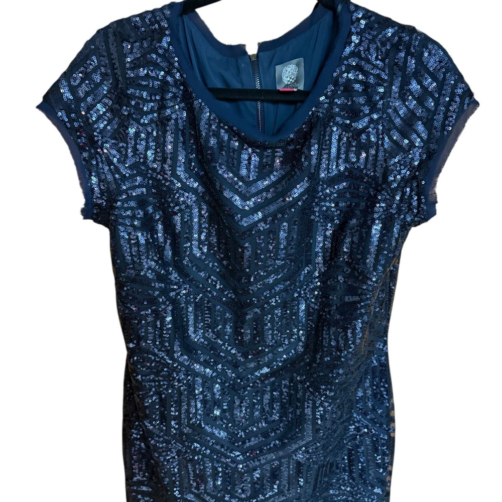 Vince Camuto Midnight Blue Sequin Dress